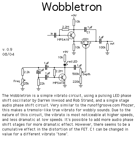 Wobbletron is a single univibe stage